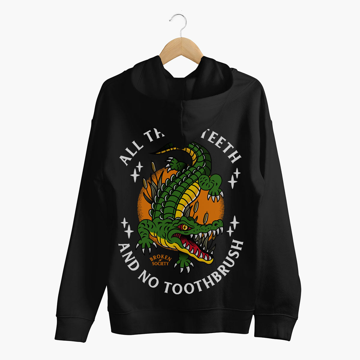 All Those Teeth Hoodie (Unisex)-Tattoo Clothing, Tattoo Hoodie, JH001-Broken Society