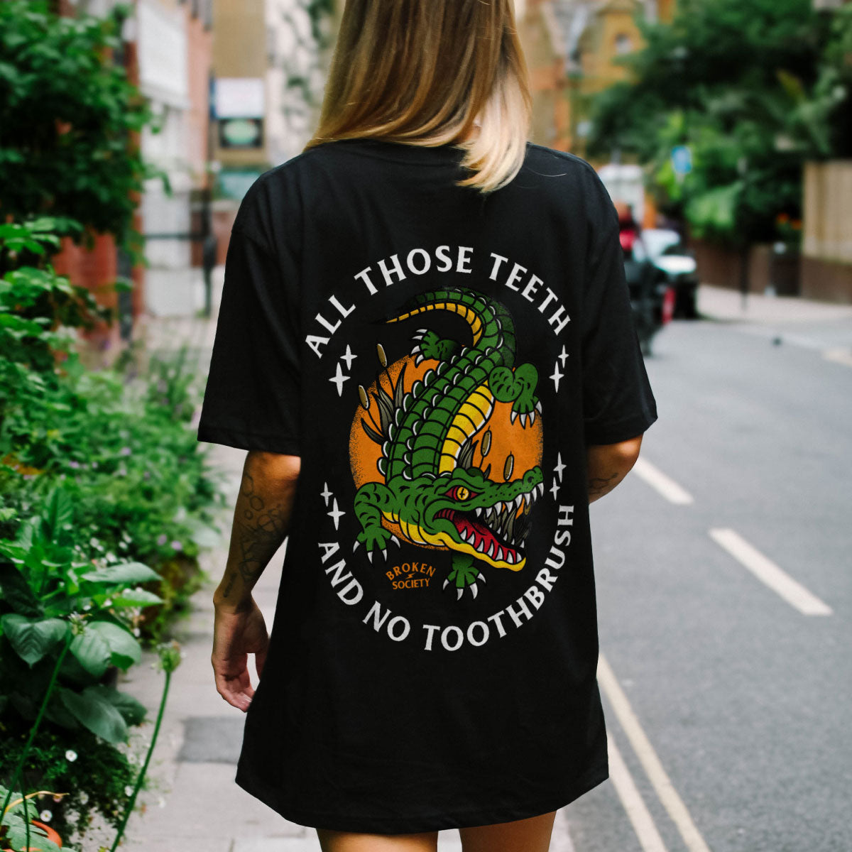 All Those Teeth T-Shirt (Unisex)-Tattoo Clothing, Tattoo T-Shirt, EP01-Broken Society