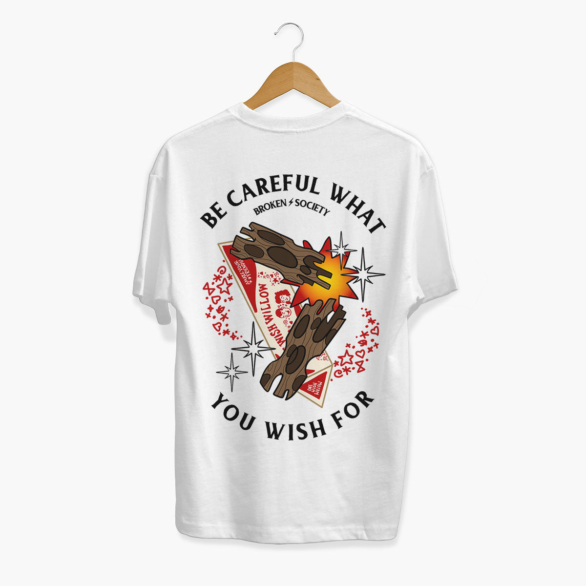 Be Careful What You Wish For T-Shirt (Unisex)-Tattoo Clothing, Tattoo T-Shirt, EP01-Broken Society