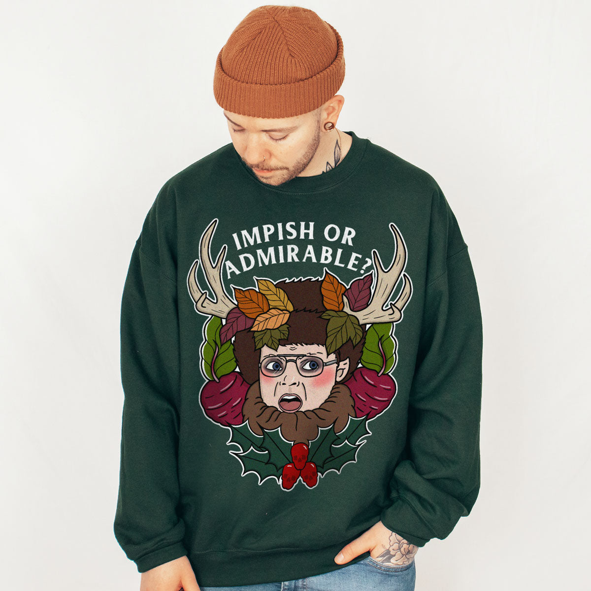 Belsnickel Christmas Jumper (Unisex)-Tattoo Clothing, Tattoo Sweatshirt, JH030-Broken Society