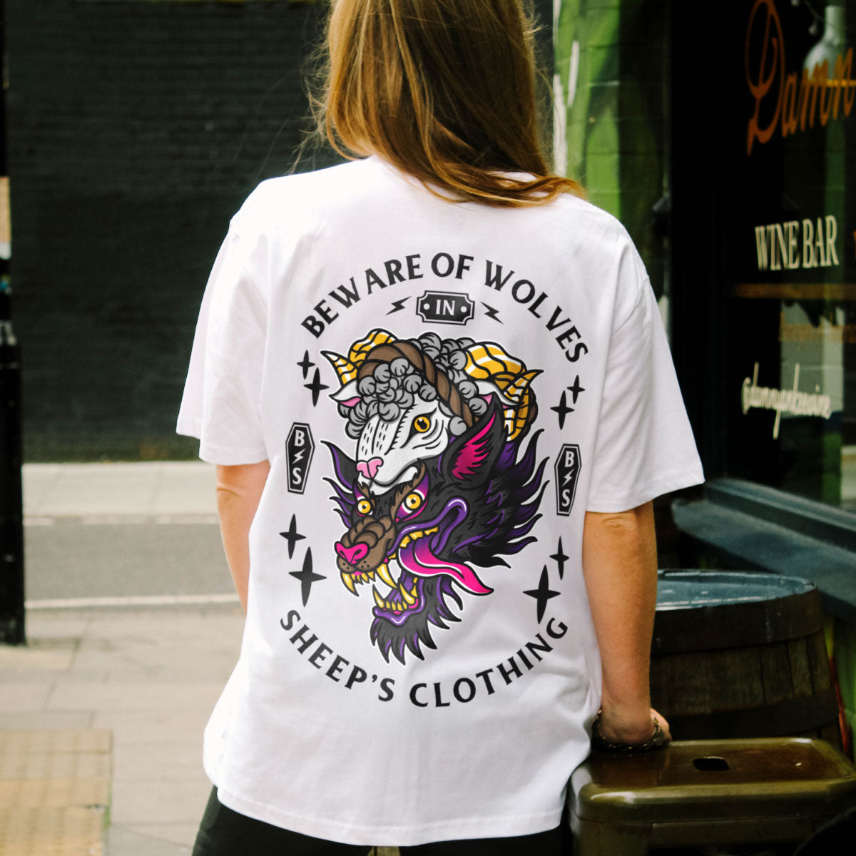 Beware Of Wolves T-Shirt (Unisex)-Tattoo Clothing, Tattoo T-Shirt, EP01-Broken Society