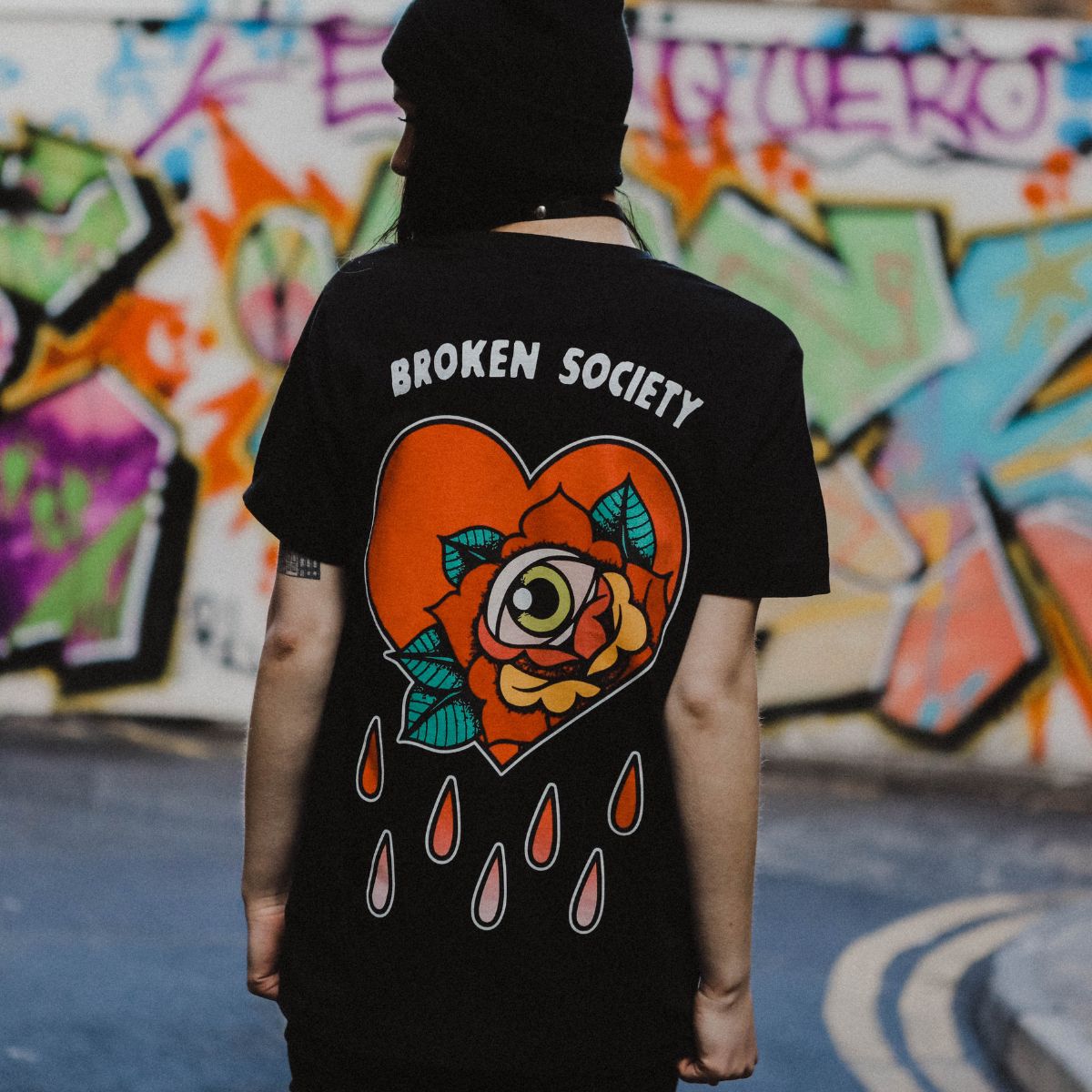 Bleeding Heart T-Shirt (Unisex)-Tattoo Clothing, Tattoo T-Shirt, N03-Broken Society