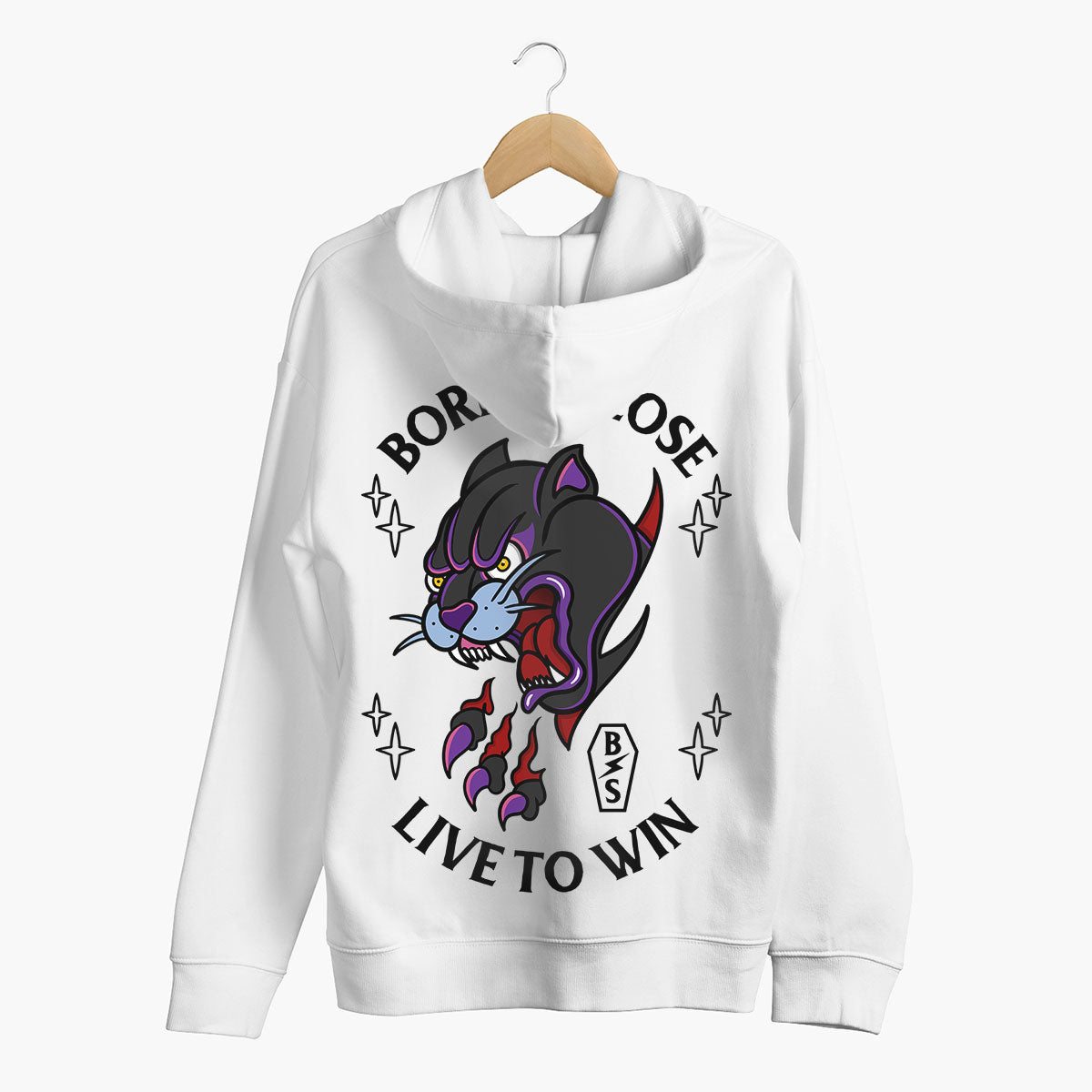 Born To Lose Hoodie (Unisex)-Tattoo Clothing, Tattoo Hoodie, JH001-Broken Society