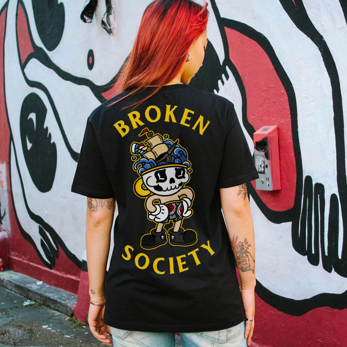Broken Benny T-Shirt (Unisex)-Tattoo Clothing, Tattoo T-Shirt, EP01-Broken Society