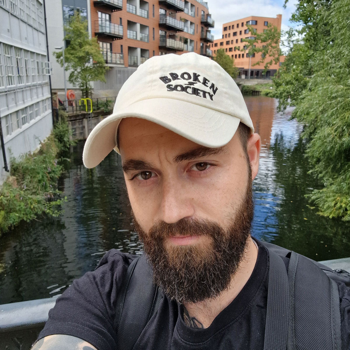 Broken Society Embroidered Dad Cap (Unisex)-Tattoo Clothing, Tattoo Accessories, Tattoo Gift, Tattoo Dad Cap, BB653-Broken Society