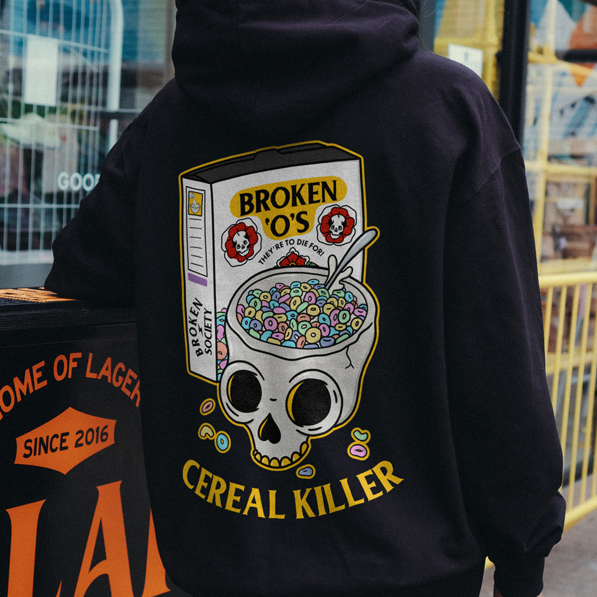 Cereal Killer Hoodie (Unisex)-Tattoo Clothing, Tattoo Hoodie, JH001-Broken Society