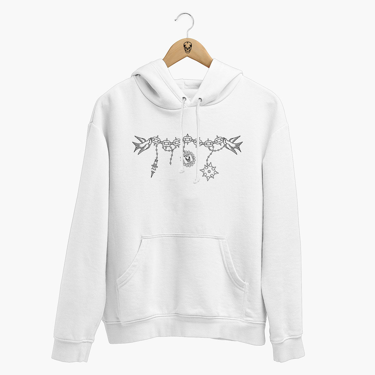 Chains Hoodie (Unisex)-Tattoo Clothing, Tattoo Hoodie, JH001-Broken Society