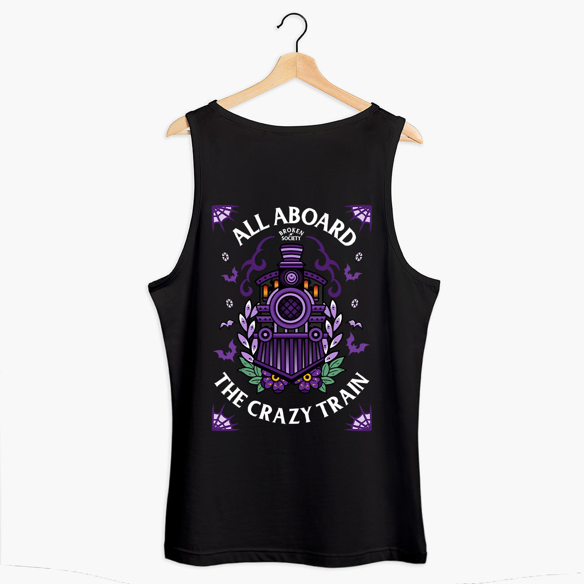 Crazy Train Tank (Unisex)-Tattoo Clothing, Tattoo Tank, 03980-Broken Society