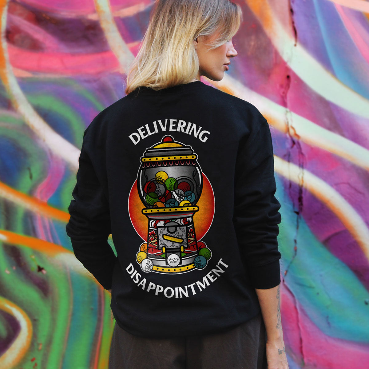 Delivering Disappointment Sweatshirt (Unisex)-Tattoo Clothing, Tattoo Sweatshirt, JH030-Broken Society