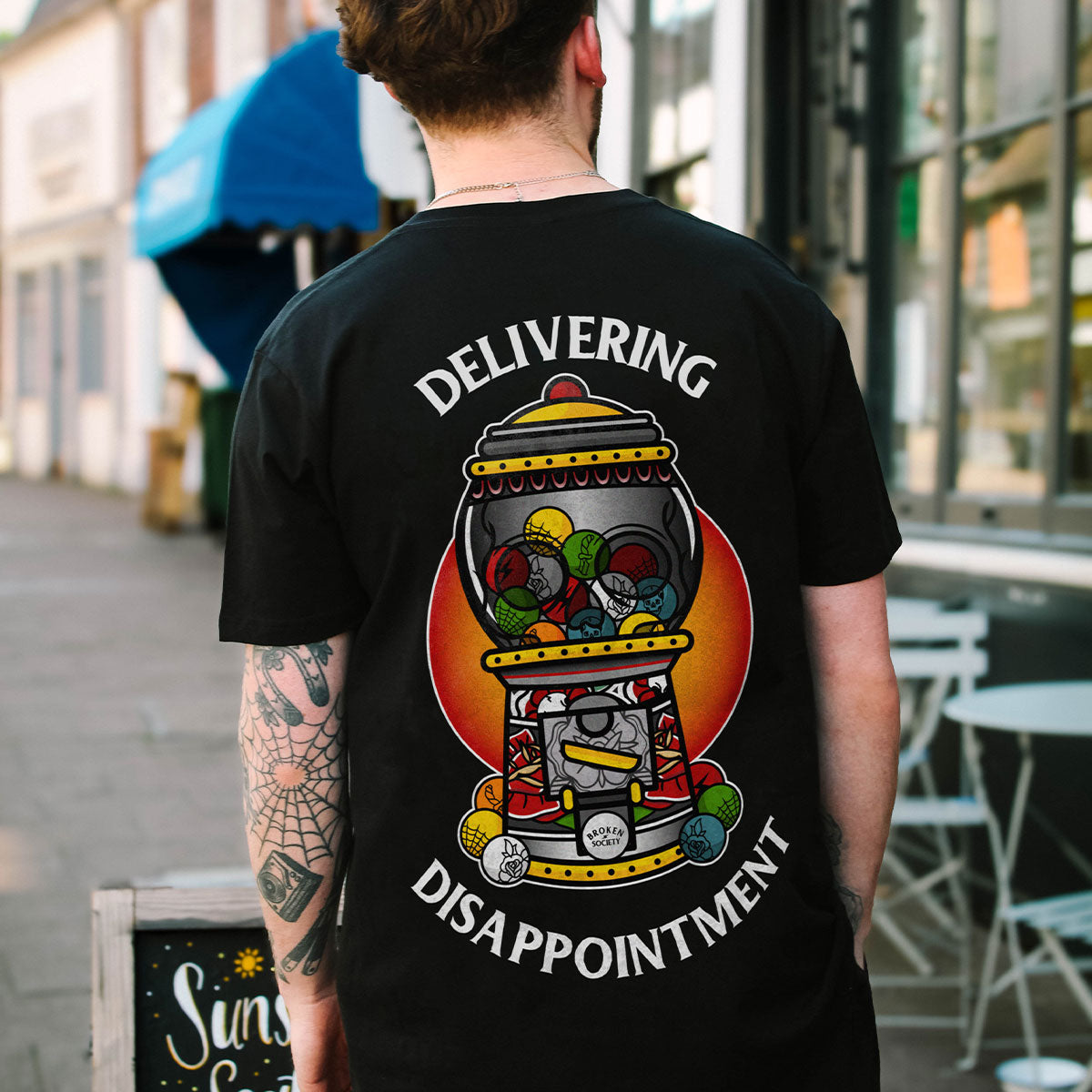 Delivering Disappointment T-Shirt (Unisex)-Tattoo Clothing, Tattoo T-Shirt, EP01-Broken Society