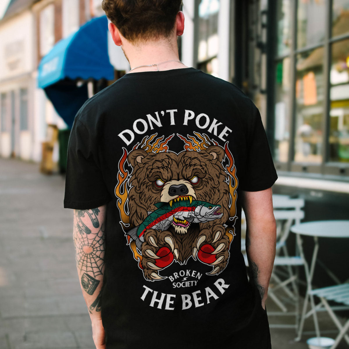 Don't Poke The Bear T-Shirt (Unisex)-Tattoo Clothing, Tattoo T-Shirt, EP01-Broken Society