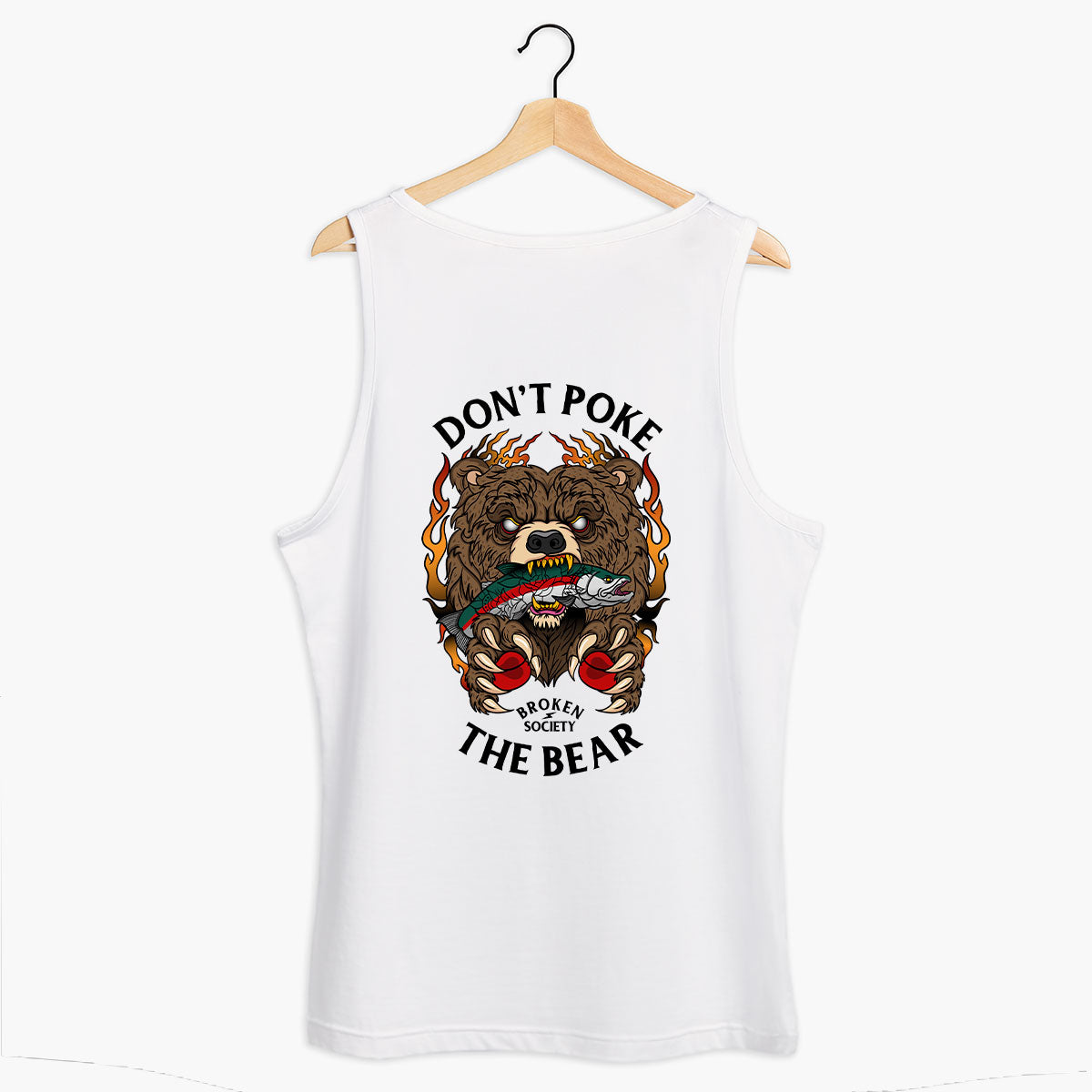 Don't Poke The Bear Tank (Unisex)-Tattoo Clothing, Tattoo Tank, 03980-Broken Society