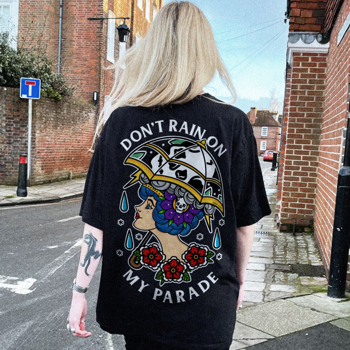 Don't Rain On My Parade T-shirt (Unisex)-Tattoo Clothing, Tattoo T-Shirt, EP01-Broken Society