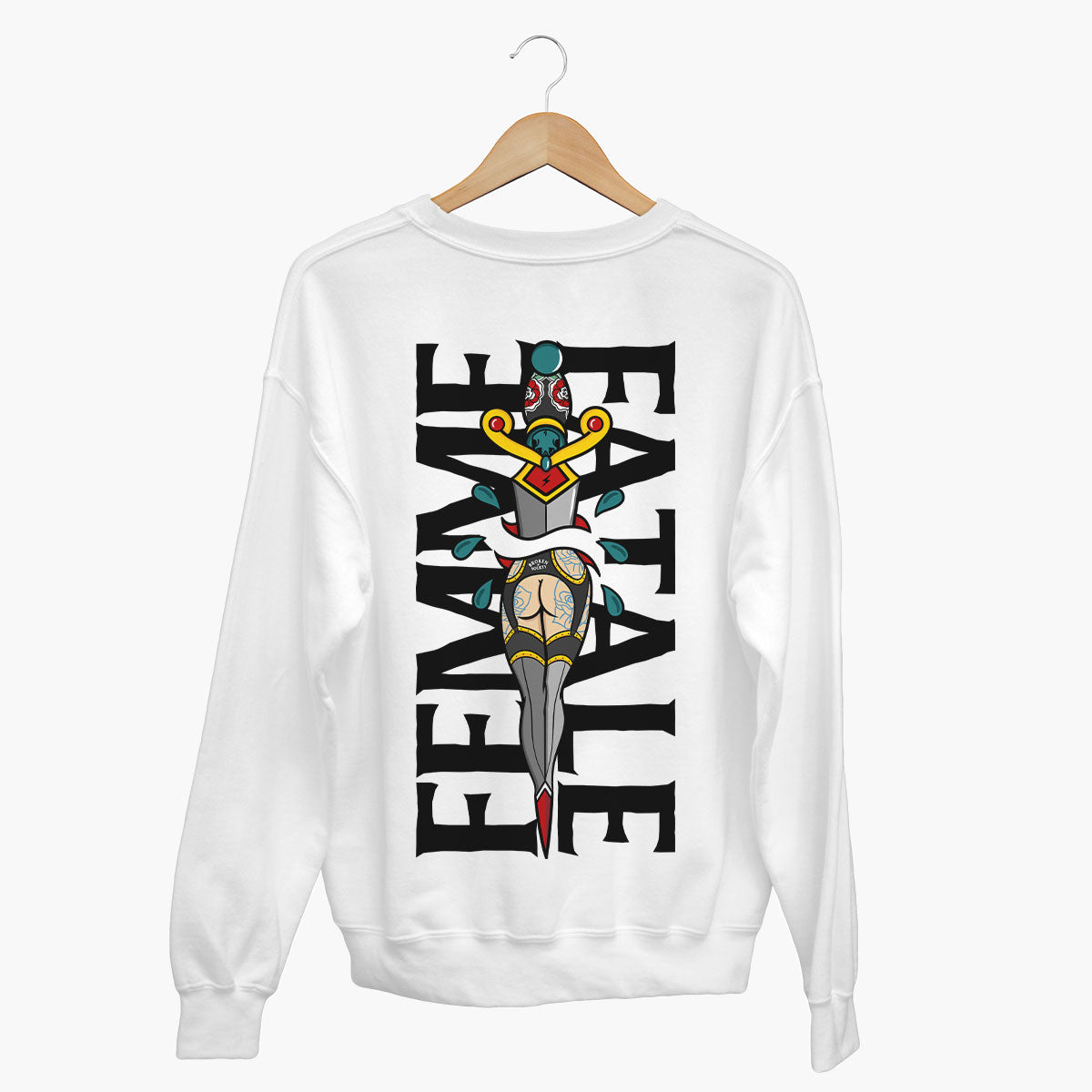Femme Fatale Sweatshirt (Unisex)-Tattoo Clothing, Tattoo Sweatshirt, JH030-Broken Society