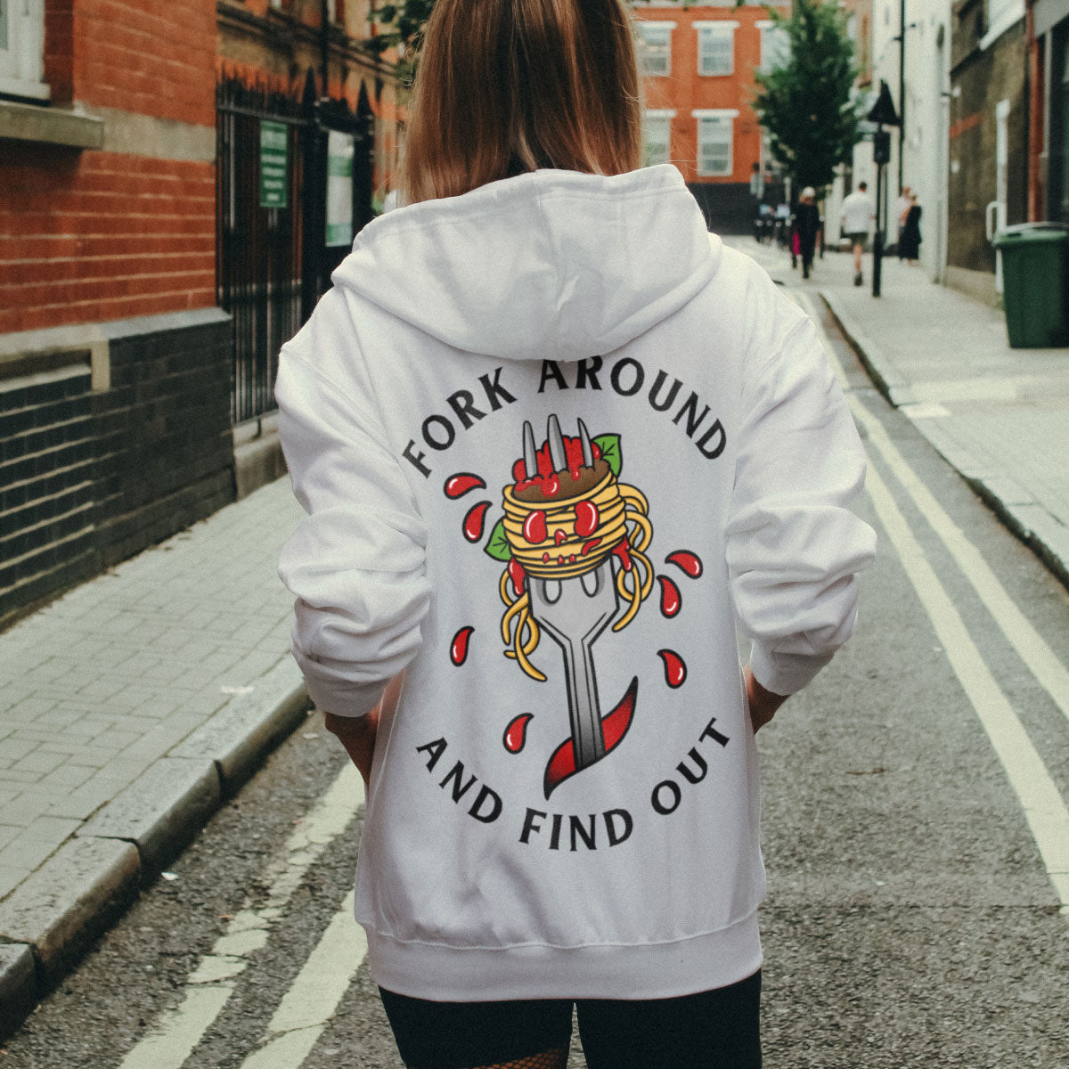 Fork Around And Find Out Hoodie (Unisex)-Tattoo Clothing, Tattoo Hoodie, JH001-Broken Society