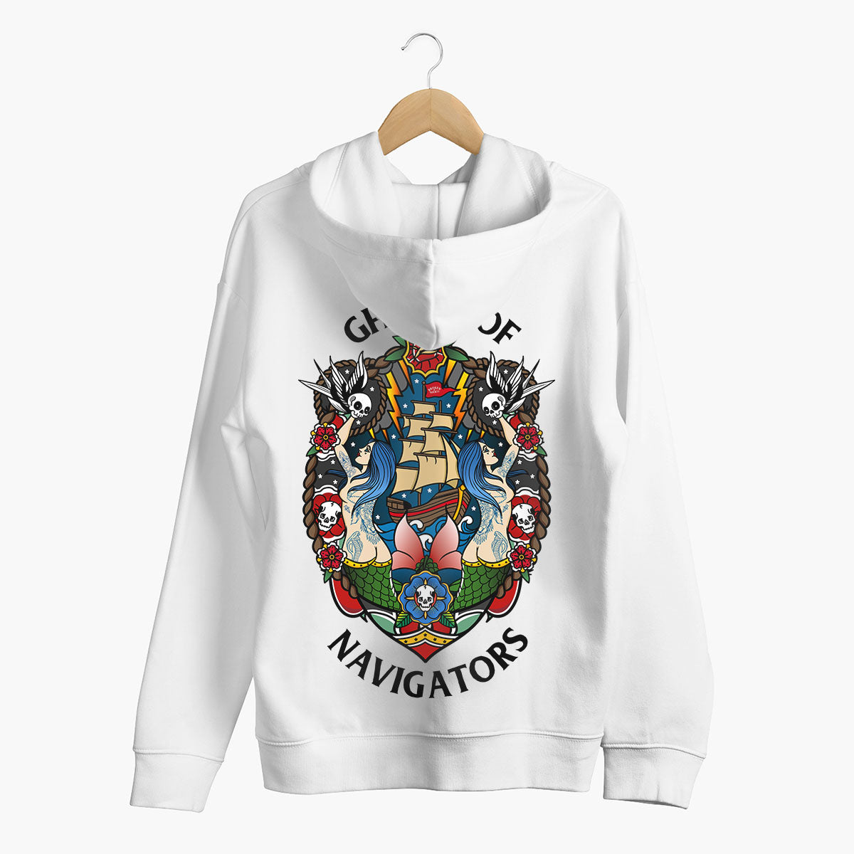 Ghost Of Navigators Hoodie (Unisex)-Tattoo Clothing, Tattoo Hoodie, JH001-Broken Society