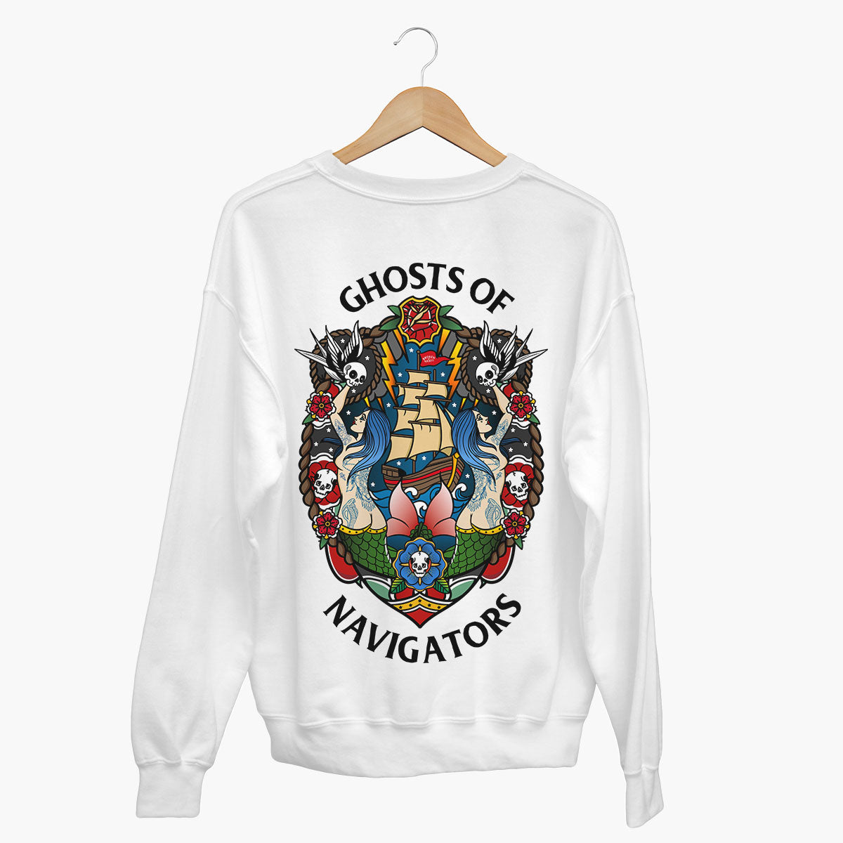 Ghost Of Navigators Sweatshirt (Unisex)-Tattoo Clothing, Tattoo Sweatshirt, JH030-Broken Society