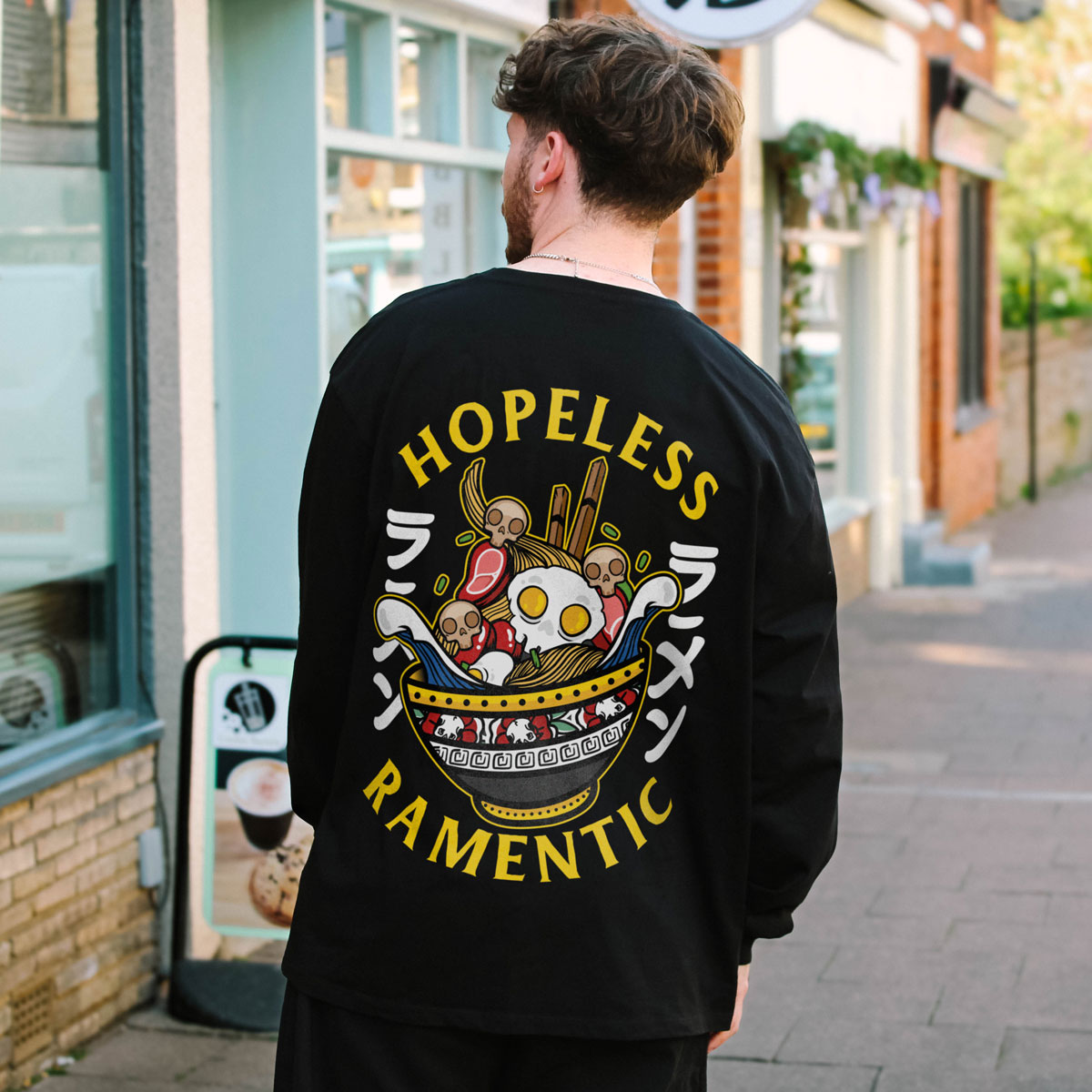 Hopeless Ramentic Long Sleeve T-Shirt (Unisex)-Tattoo Clothing, Tattoo Long Sleeve T-Shirt, EP185L-Broken Society