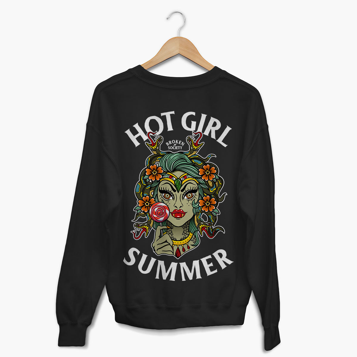 Hot Girl Summer Sweatshirt (Unisex)-Tattoo Clothing, Tattoo Sweatshirt, JH030-Broken Society