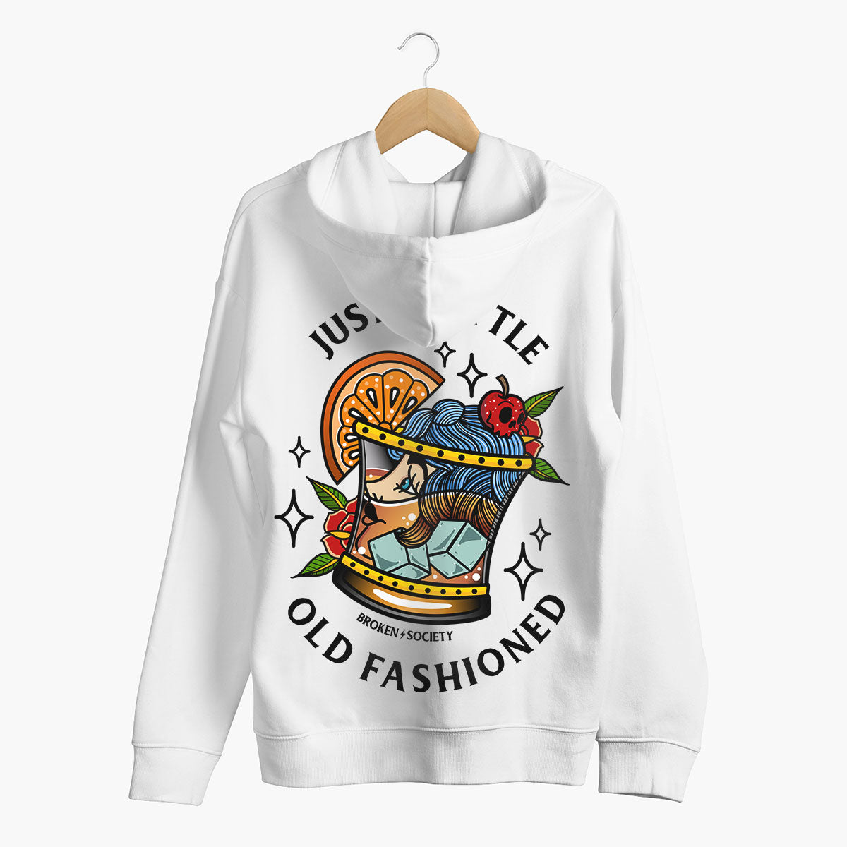 Just A Little Old Fashioned Hoodie (Unisex)-Tattoo Clothing, Tattoo Hoodie, JH001-Broken Society