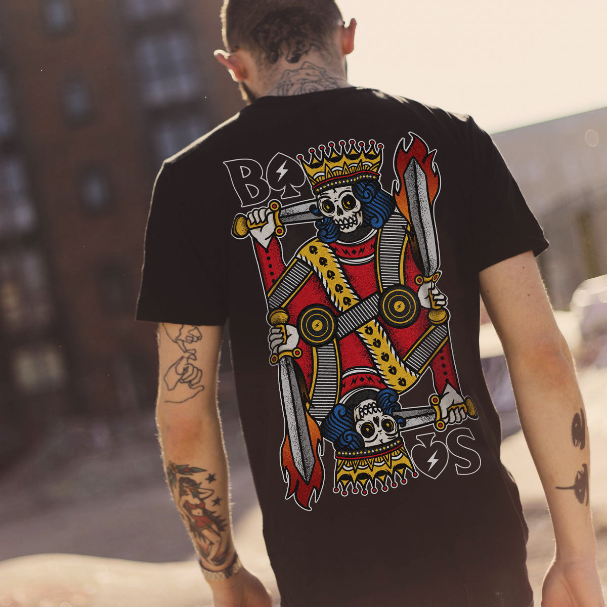 King Of Spades T-Shirt (Unisex)-Tattoo Clothing, Tattoo T-Shirt, EP01-Broken Society