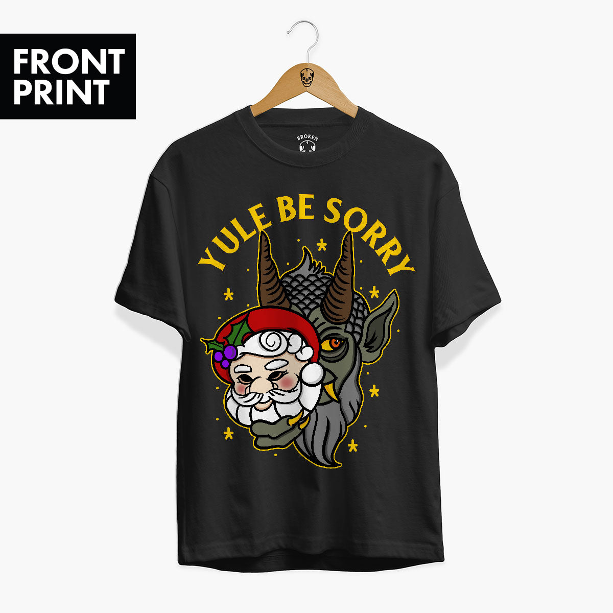 Krampus Alternative Christmas T-Shirt (Unisex)-Tattoo Clothing, Tattoo T-Shirt, EP01-Broken Society