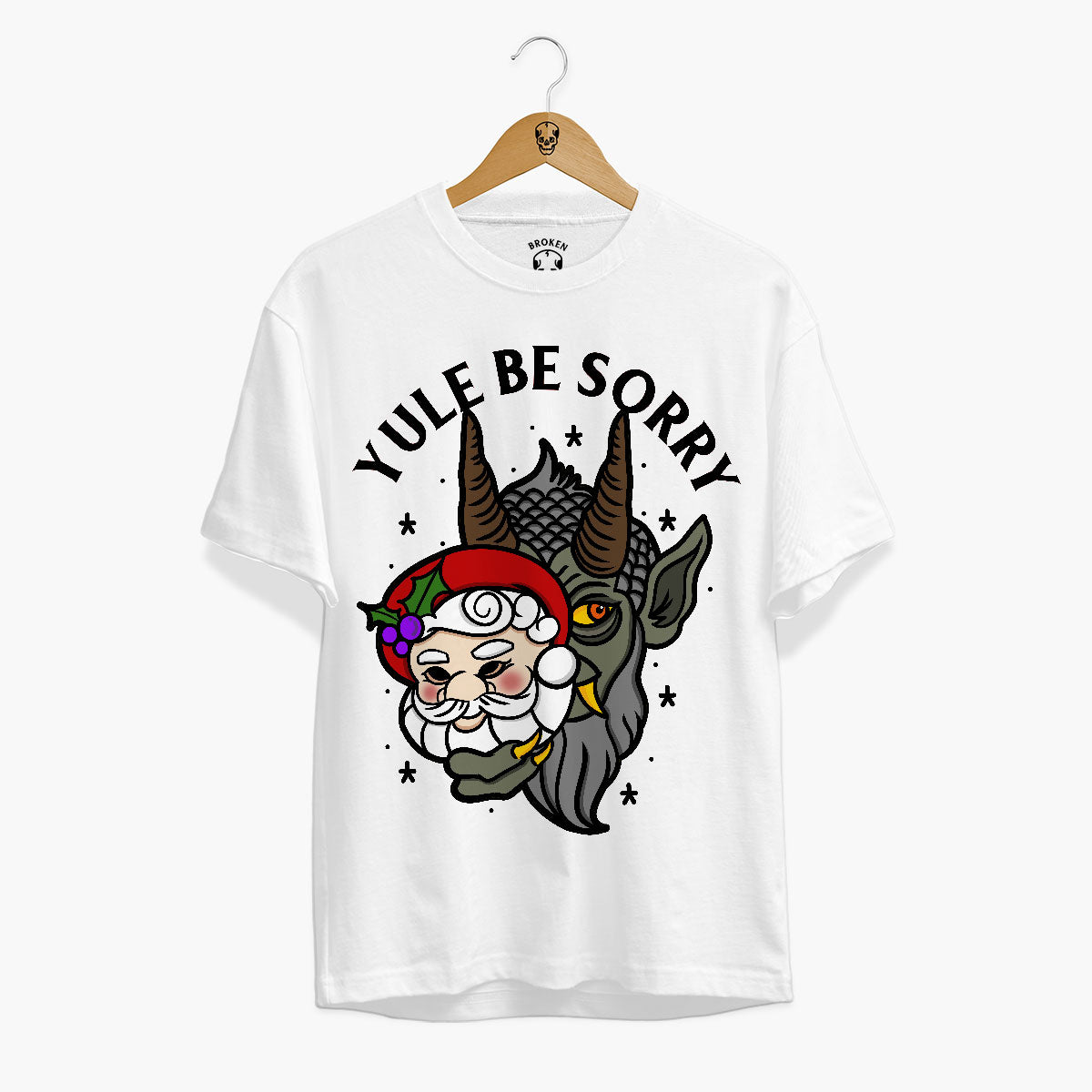 Krampus Alternative Christmas T-Shirt (Unisex)-Tattoo Clothing, Tattoo T-Shirt, EP01-Broken Society