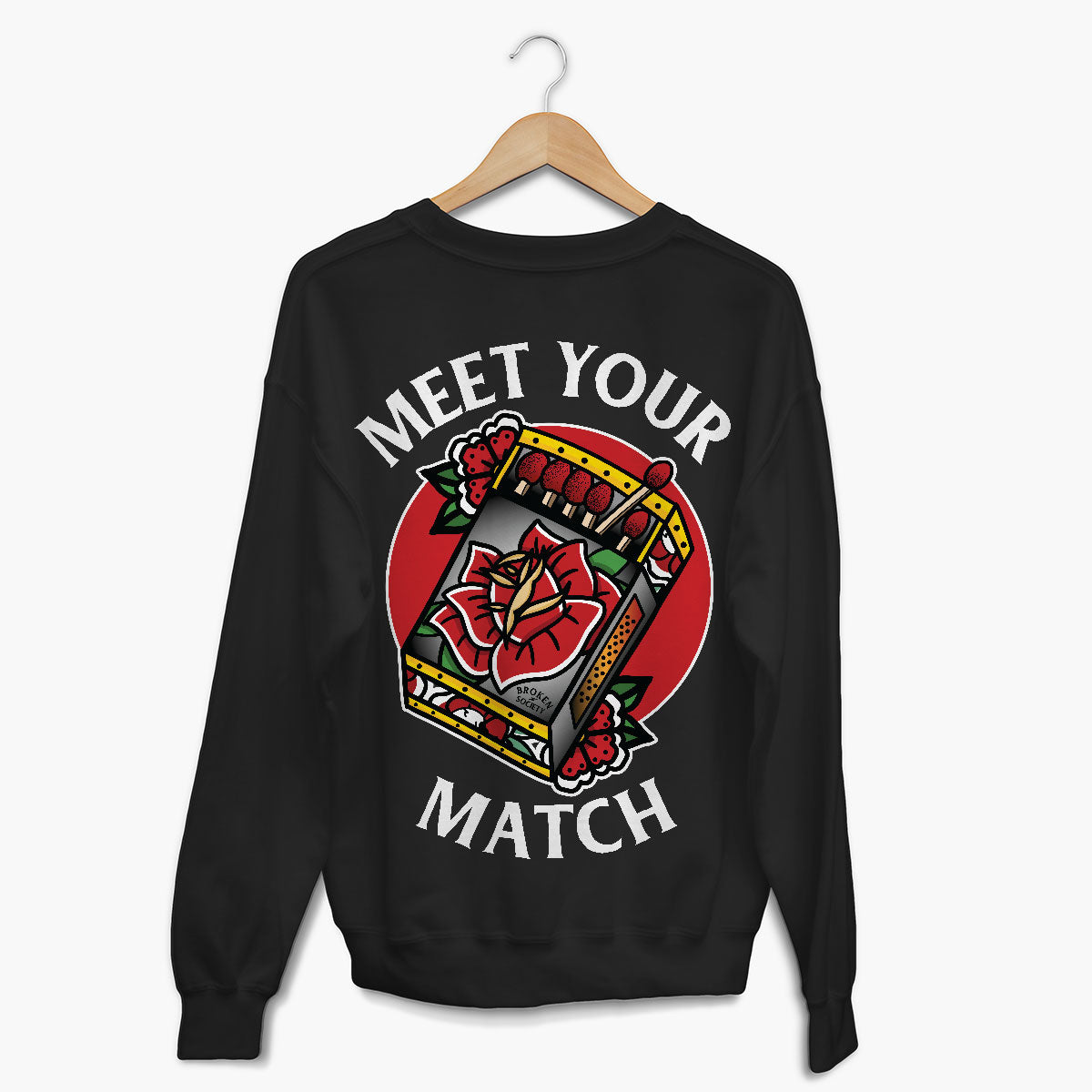 Meet Your Match Sweatshirt (Unisex)-Tattoo Clothing, Tattoo Sweatshirt, JH030-Broken Society