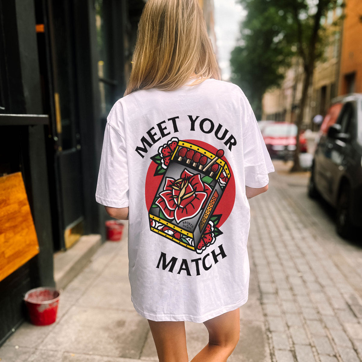 Meet Your Match T-Shirt (Unisex)-Tattoo Clothing, Tattoo T-Shirt, EP01-Broken Society