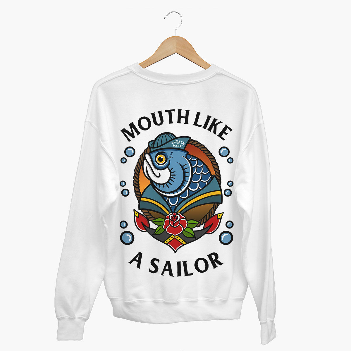 Mouth Like A Sailor Sweatshirt (Unisex)-Tattoo Clothing, Tattoo Sweatshirt, JH030-Broken Society