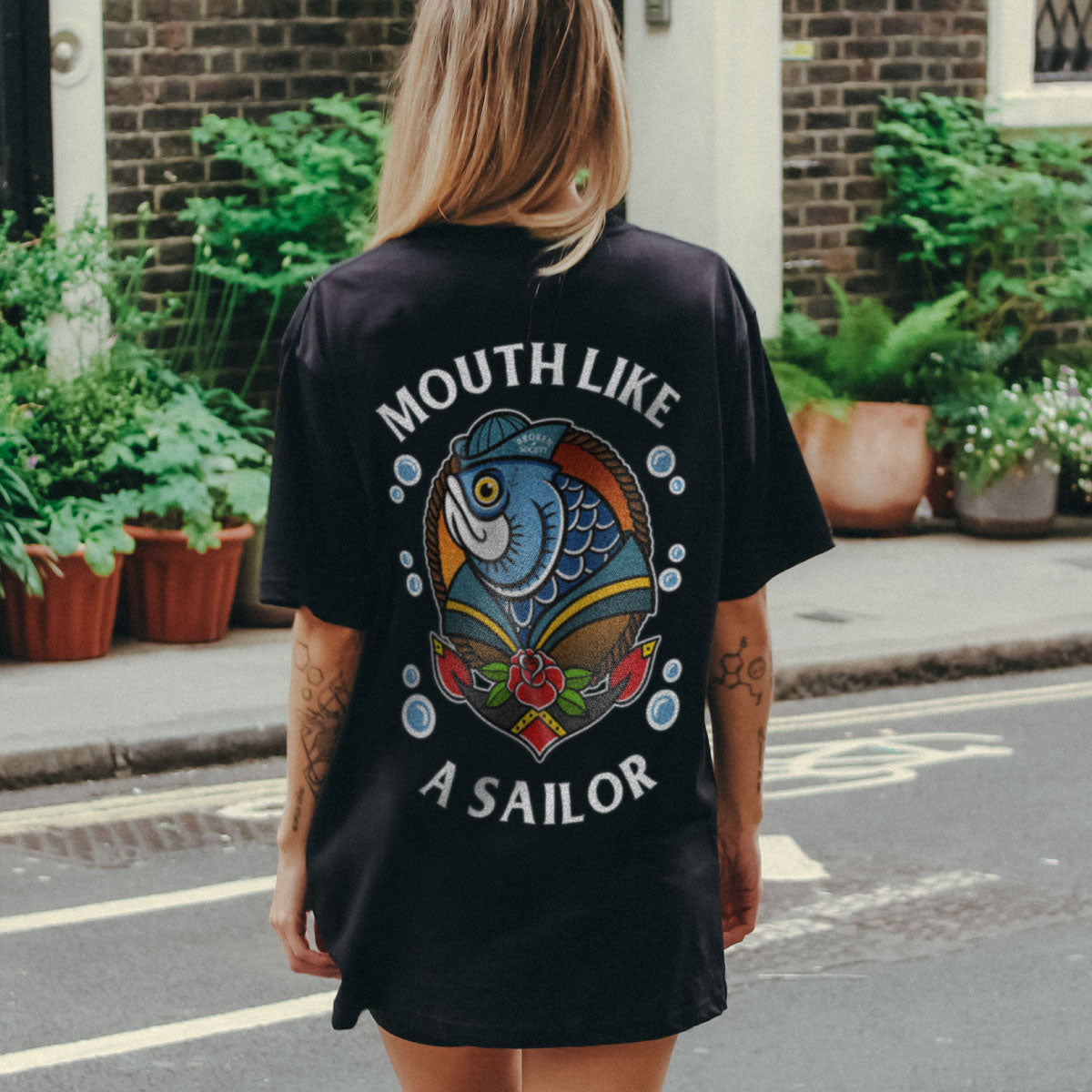 Mouth Like A Sailor T-Shirt (Unisex)-Tattoo Clothing, Tattoo T-Shirt, EP01-Broken Society