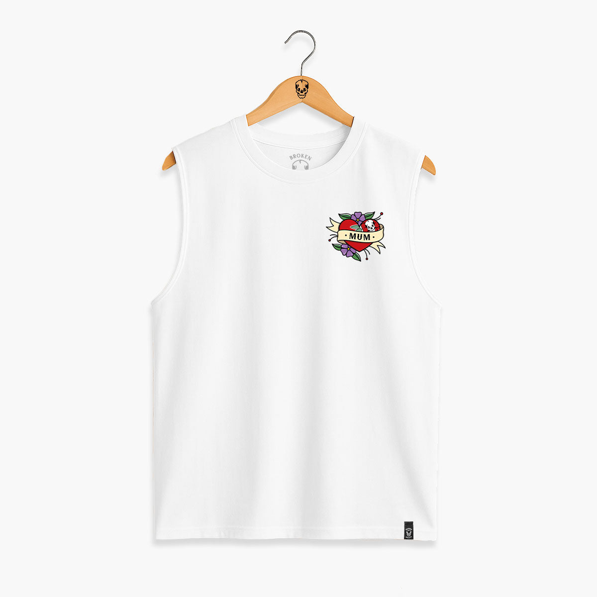 Mum Sleeveless T-Shirt (Unisex)-Tattoo Clothing, Tattoo Sleeveless T-Shirt, EP01S-Broken Society