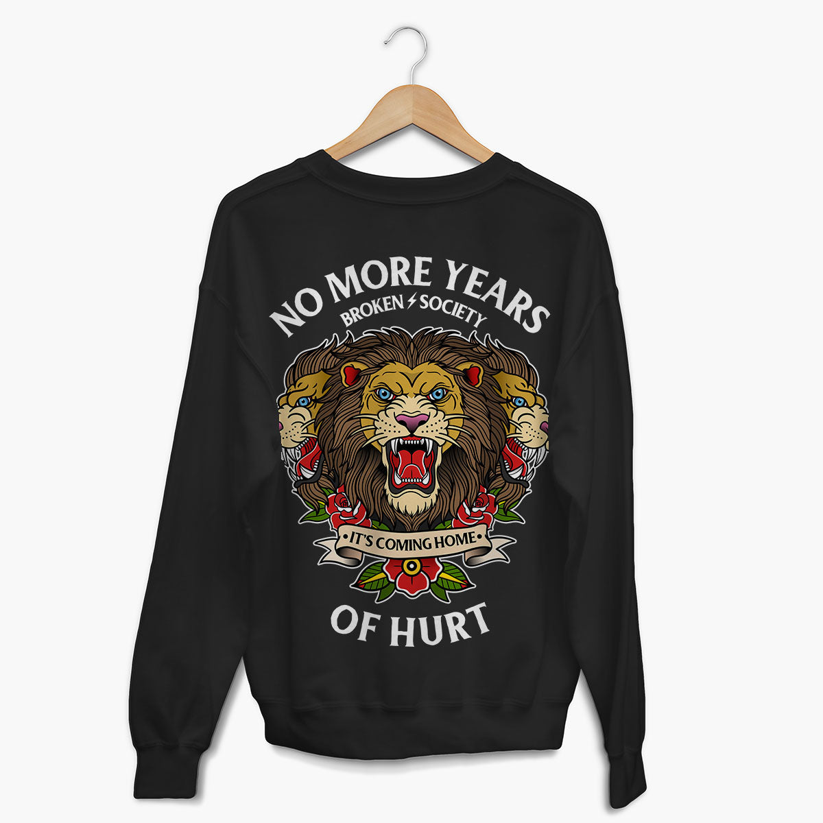 No More Years Of Hurt Sweatshirt (Unisex)-Tattoo Clothing, Tattoo Sweatshirt, JH030-Broken Society