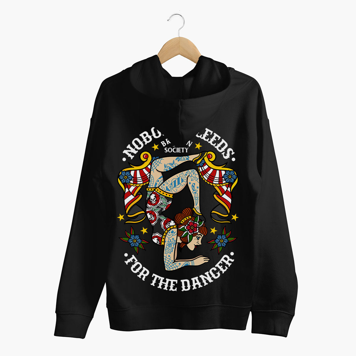Nobody Bleeds For The Dancer Hoodie (Unisex)-Tattoo Clothing, Tattoo Hoodie, JH001-Broken Society