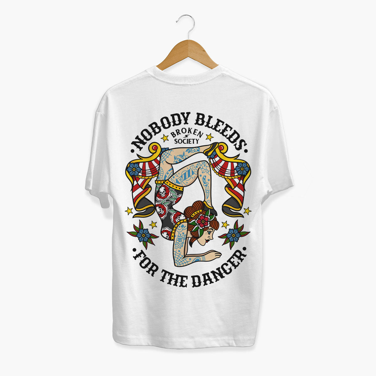 Nobody Bleeds For The Dancer T-Shirt (Unisex)-Tattoo Clothing, Tattoo T-Shirt, EP01-Broken Society