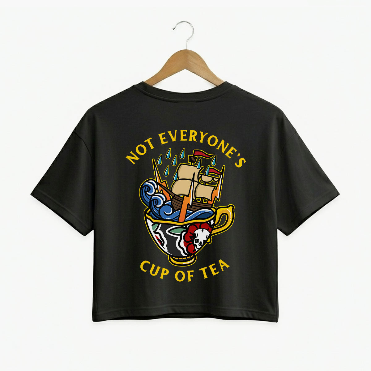 Not Everyone's Cup Of Tea Boxy Women's Fit T-Shirt-Tattoo Clothing, Tattoo T-Shirt, EP026-Broken Society