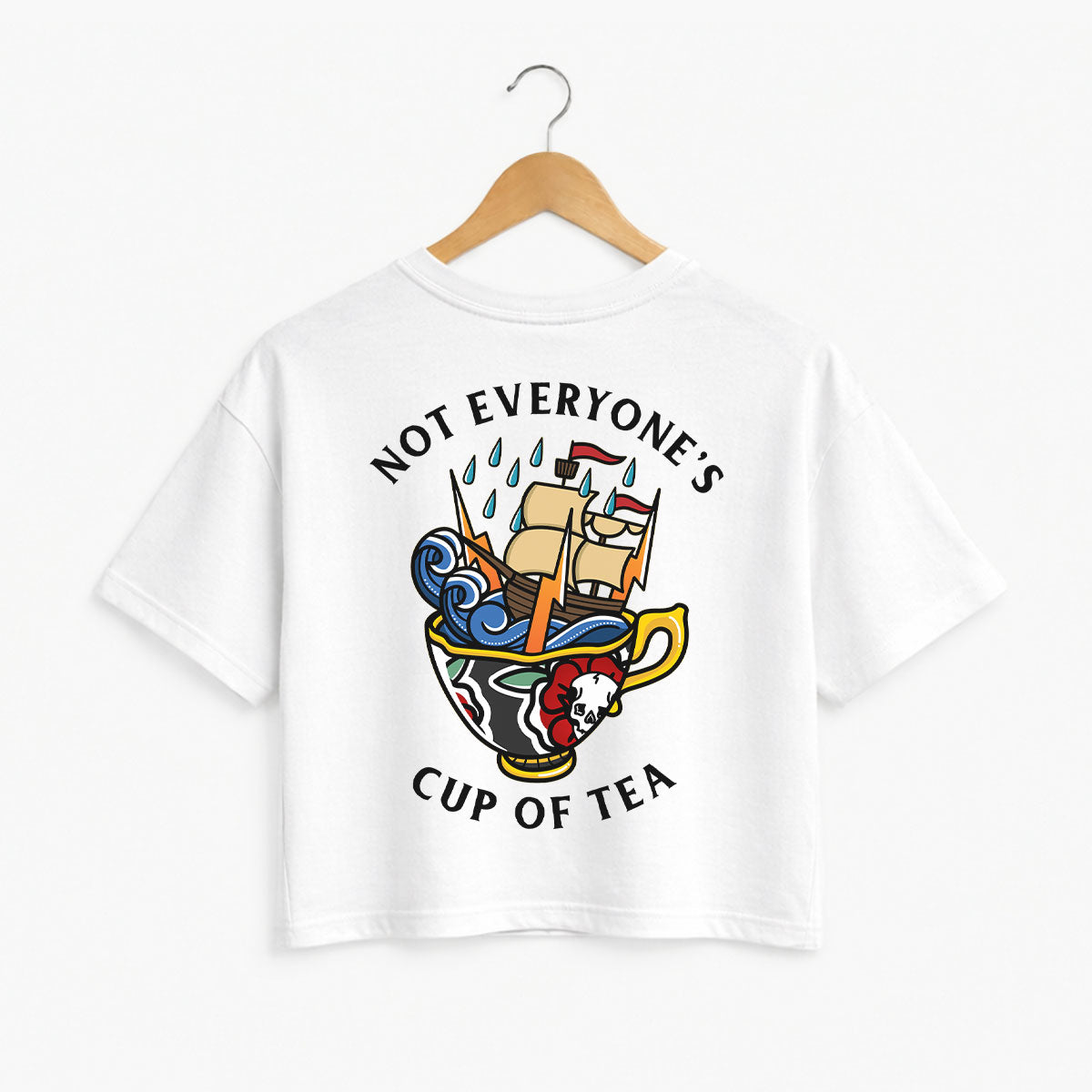 Not Everyone's Cup Of Tea Boxy Women's Fit T-Shirt-Tattoo Clothing, Tattoo T-Shirt, EP026-Broken Society