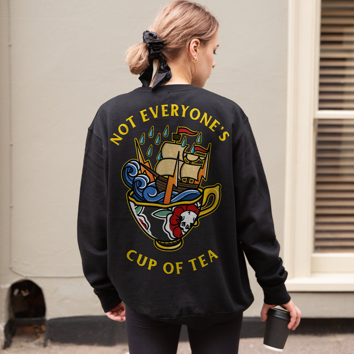 Not Everyone's Cup Of Tea Sweatshirt (Unisex)-Tattoo Clothing, Tattoo Sweatshirt, JH030-Broken Society