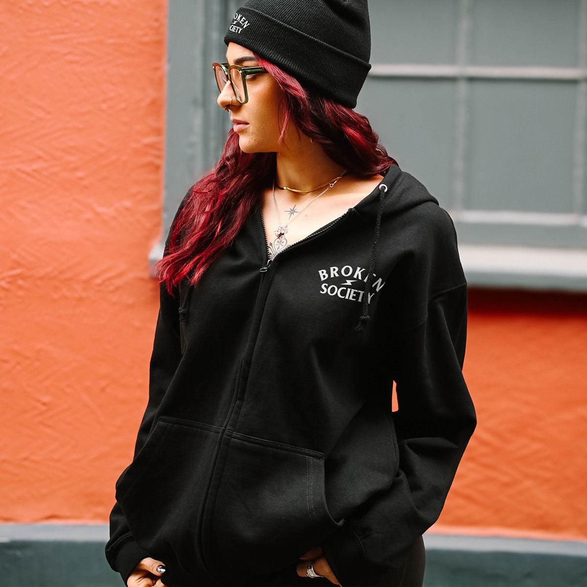 Not Everyone's Cup Of Tea Zip-Up Hoodie (Unisex)-Tattoo Clothing, Tattoo Zip-Up Hoodie, JH050-Broken Society