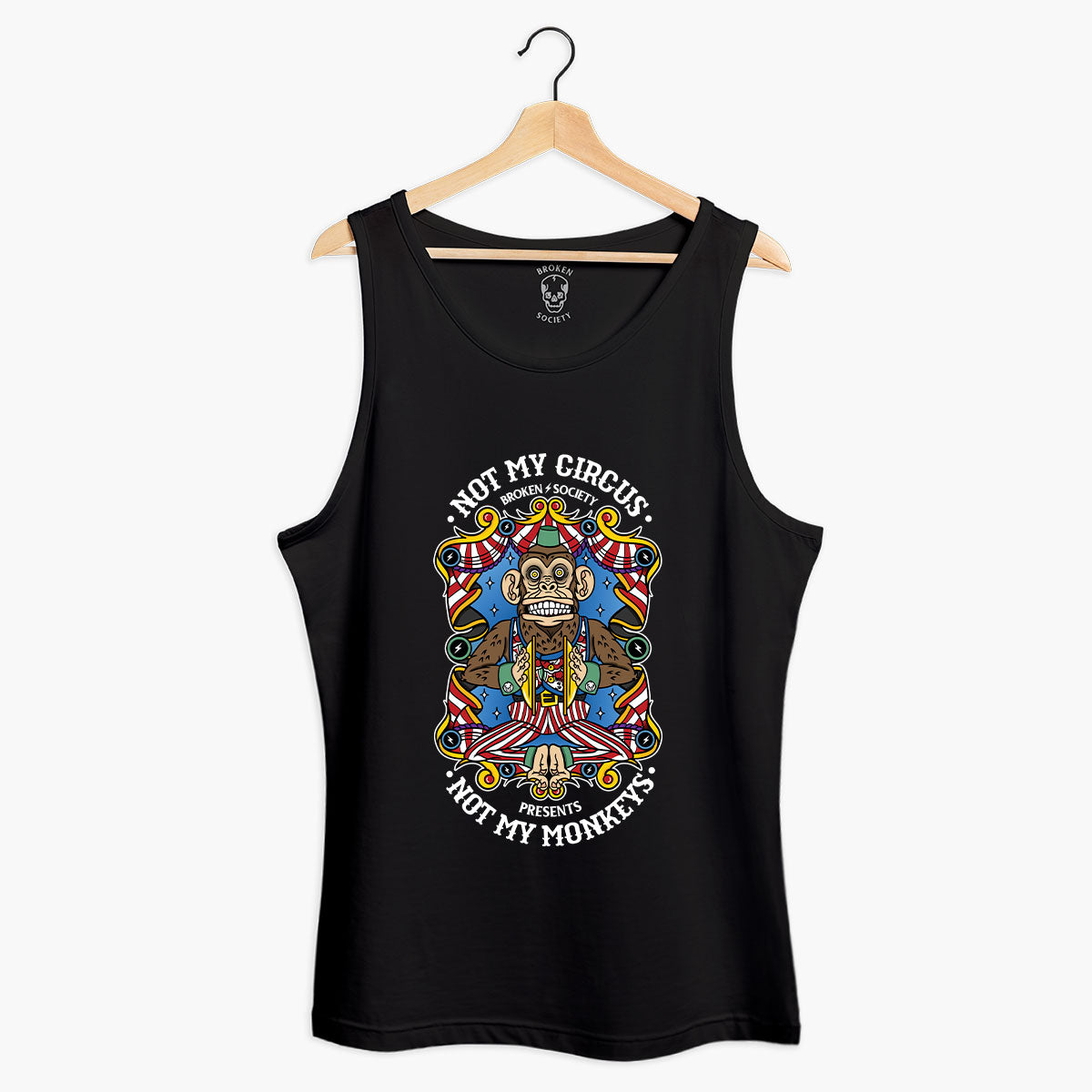 Not My Circus Front Print Tank (Unisex)-Tattoo Clothing, Tattoo Tank, 03980-Broken Society