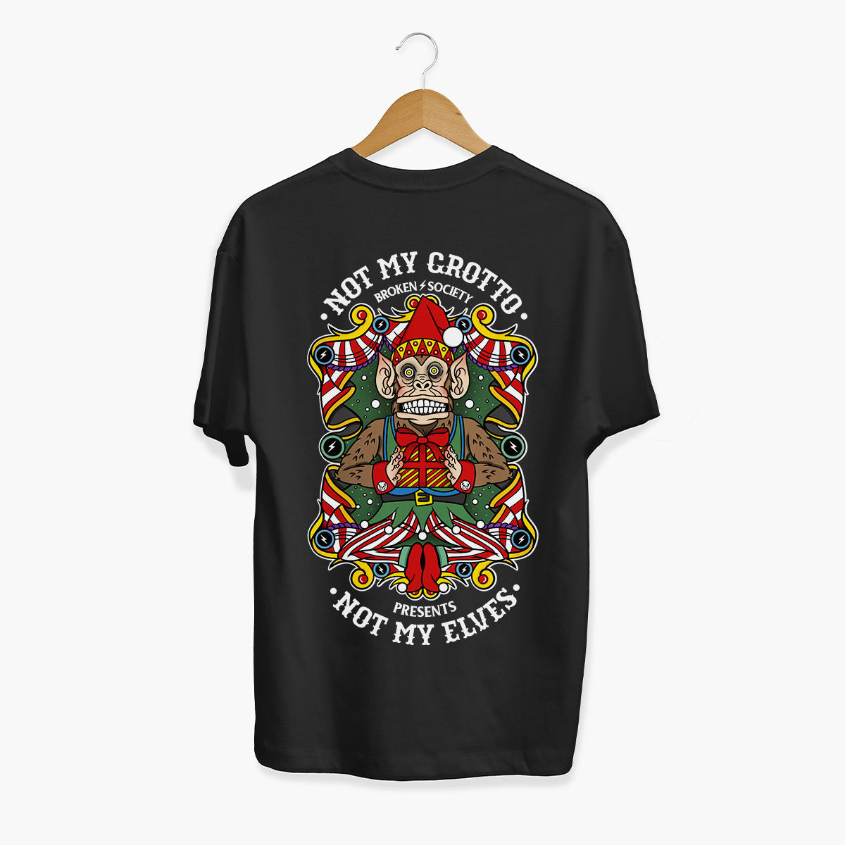 Not My Grotto Christmas T-Shirt (Unisex)-Tattoo Clothing, Tattoo T-Shirt, EP01-Broken Society