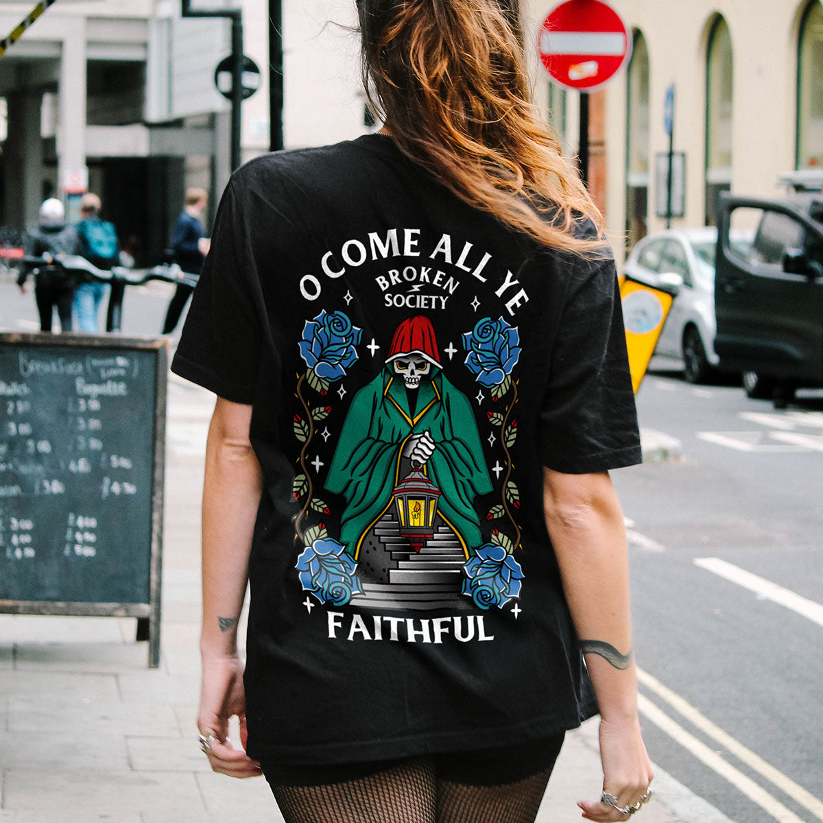 O Come All Ye Faithful Christmas T-Shirt (Unisex)-Tattoo Clothing, Tattoo T-Shirt, EP01-Broken Society