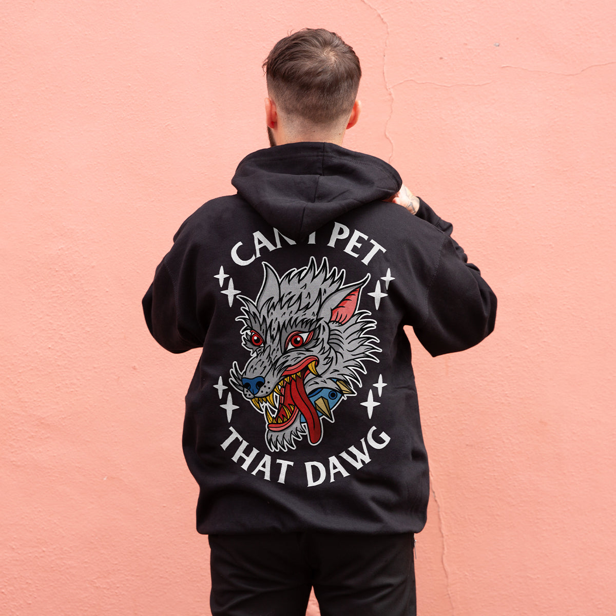 Pet That Dawg Hoodie (Unisex)-Tattoo Clothing, Tattoo Hoodie, JH001-Broken Society