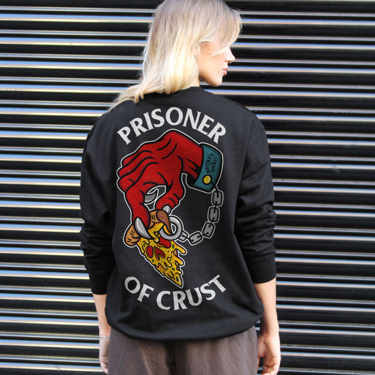 Prisoner Of Crust Sweatshirt (Unisex)-Tattoo Clothing, Tattoo Sweatshirt, JH030-Broken Society