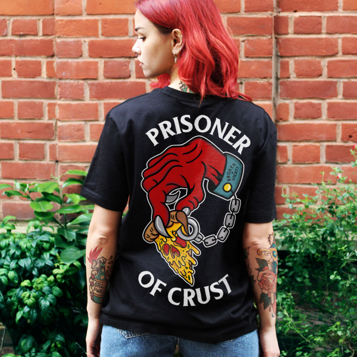 Prisoner Of Crust T-Shirt (Unisex)-Tattoo Clothing, Tattoo T-Shirt, EP01-Broken Society