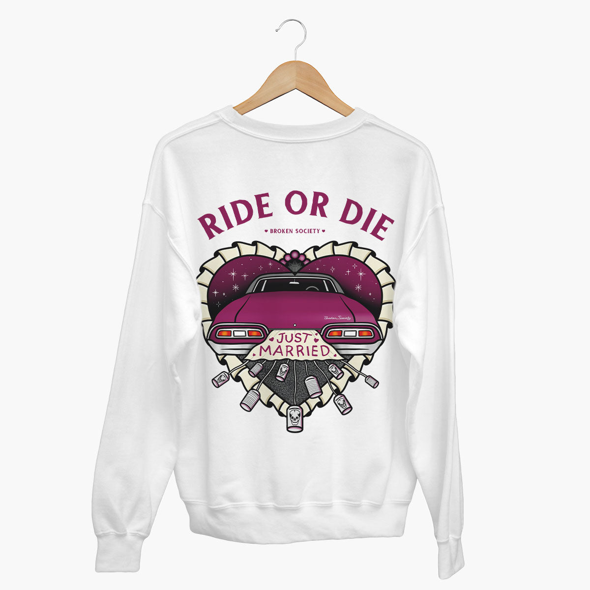 Ride Or Die Sweatshirt (Unisex)-Tattoo Clothing, Tattoo Sweatshirt, JH030-Broken Society
