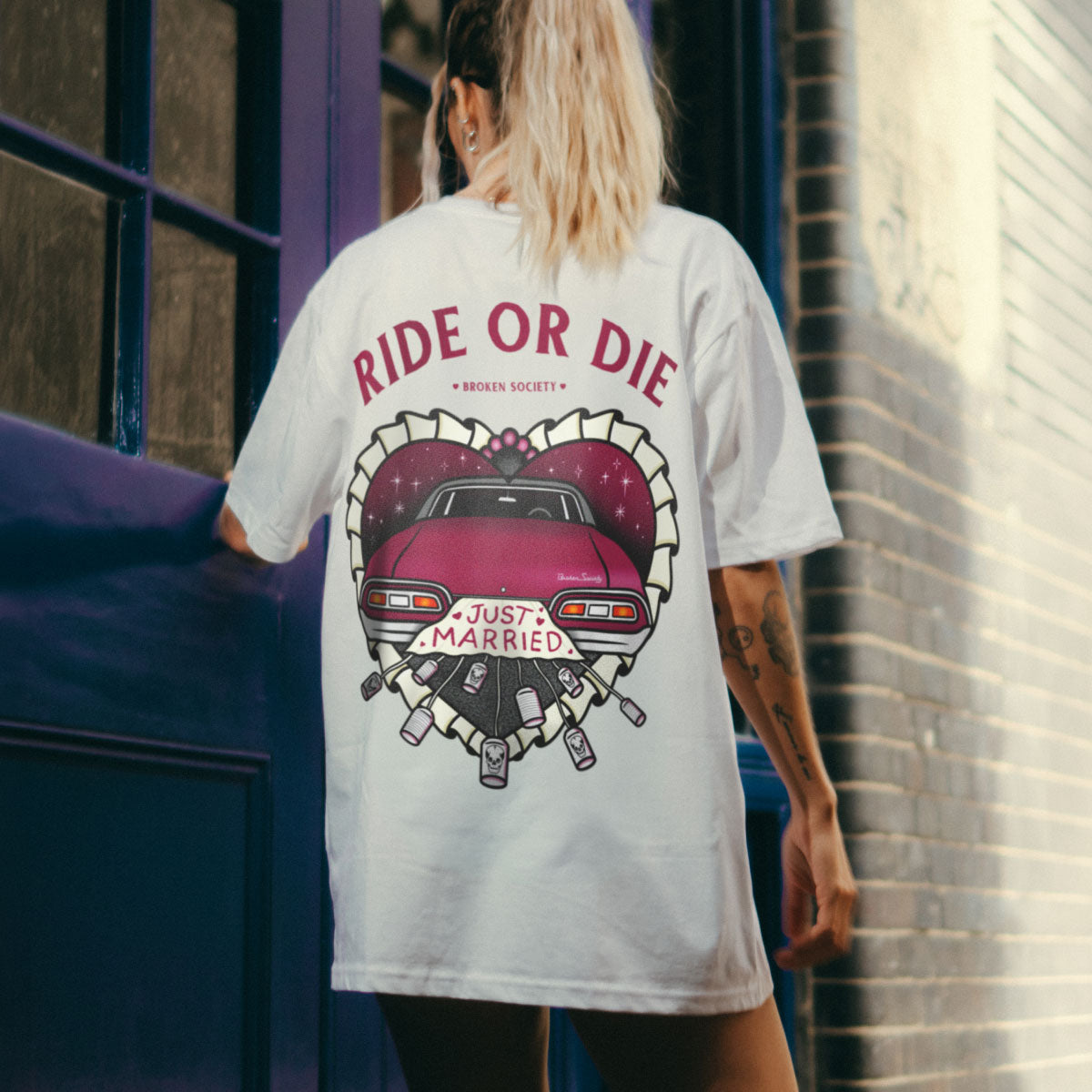 Ride Or Die T-Shirt (Unisex)-Tattoo Clothing, Tattoo T-Shirt, EP01-Broken Society