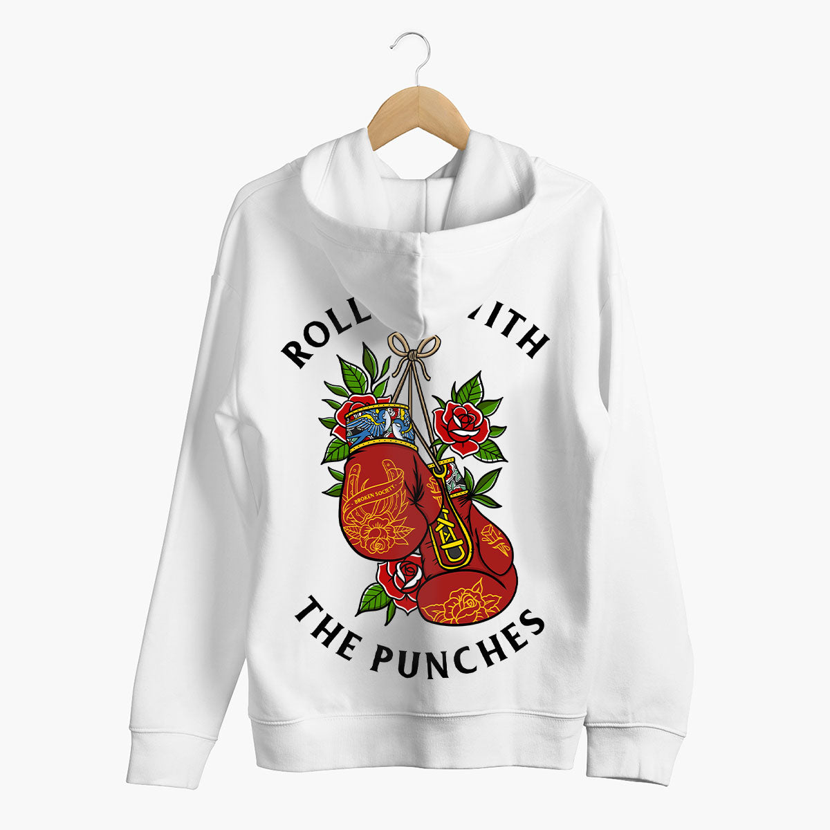Rolling With The Punches Hoodie (Unisex)-Tattoo Clothing, Tattoo Hoodie, JH001-Broken Society
