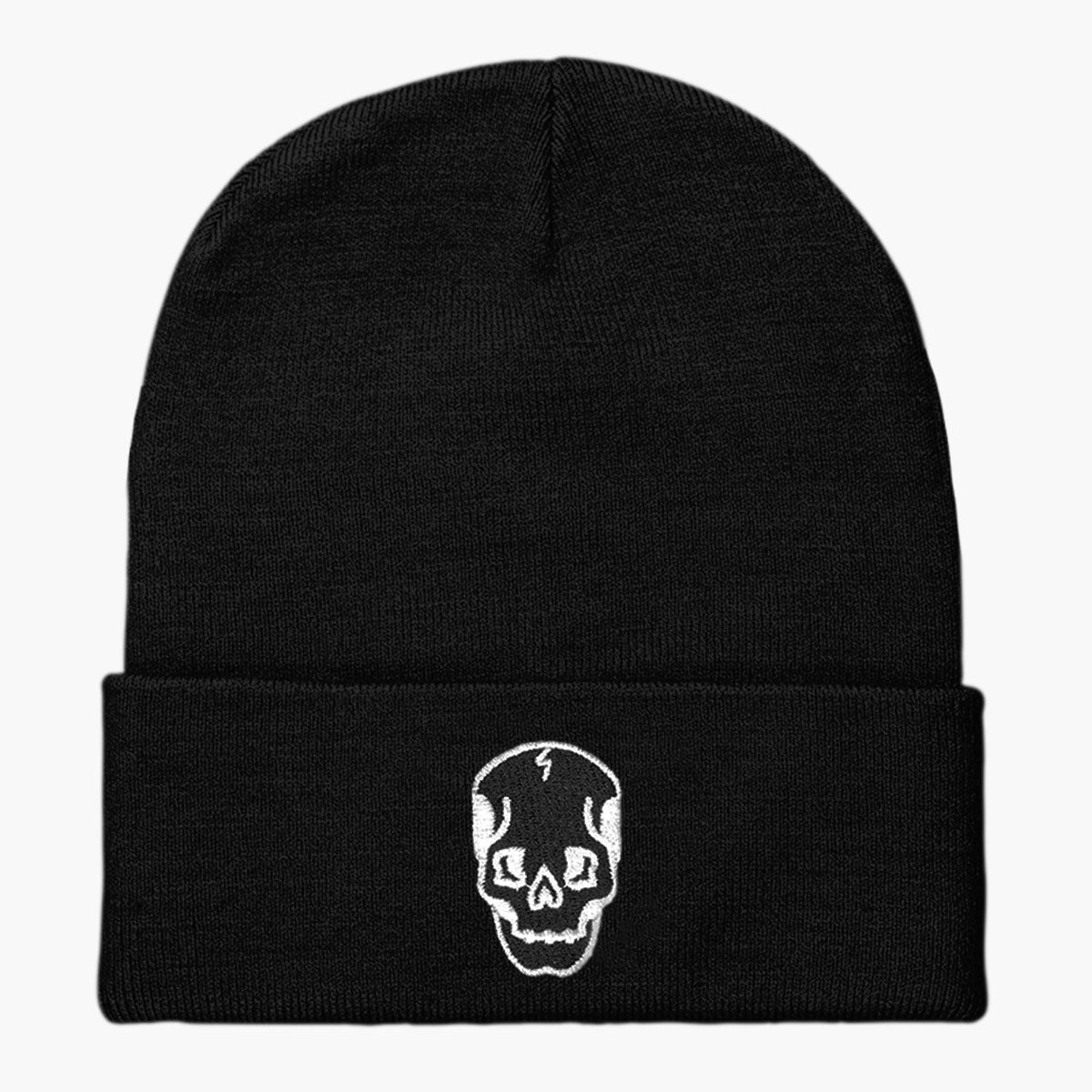 Skull Embroidered Beanie (Unisex)-Tattoo Apparel, Tattoo Accessories, Tattoo Gift, Tattoo Beanie, BB45-Broken Society