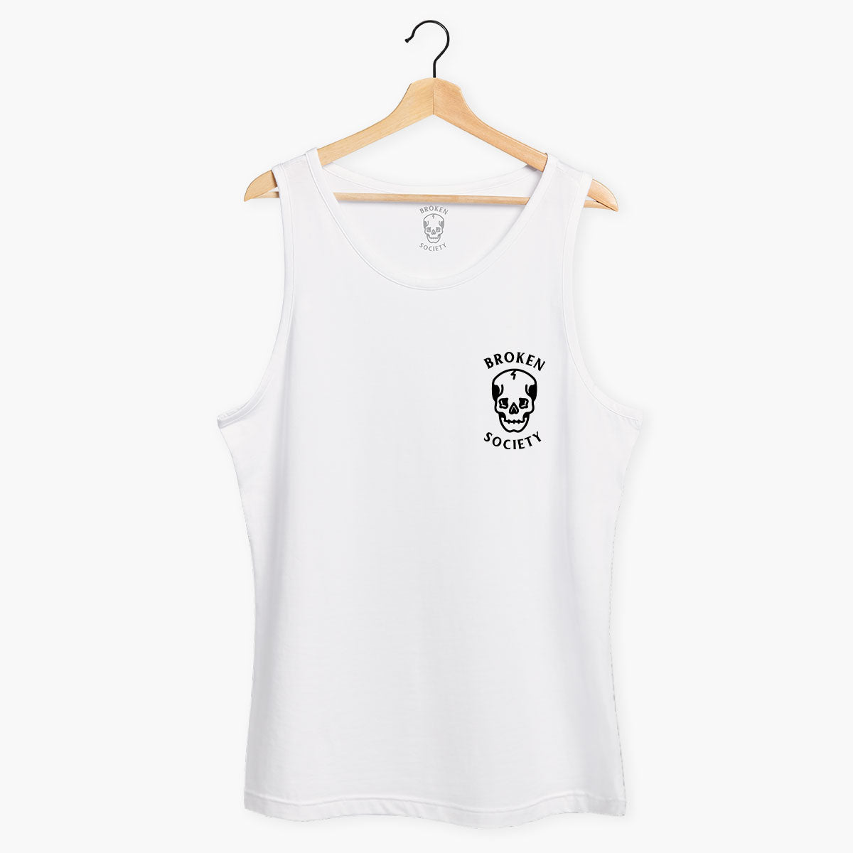 Skull Front Print Tank (Unisex)-Tattoo Clothing, Tattoo Tank, 03980-Broken Society